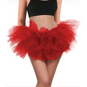 Red Tulle Tutu Skirt